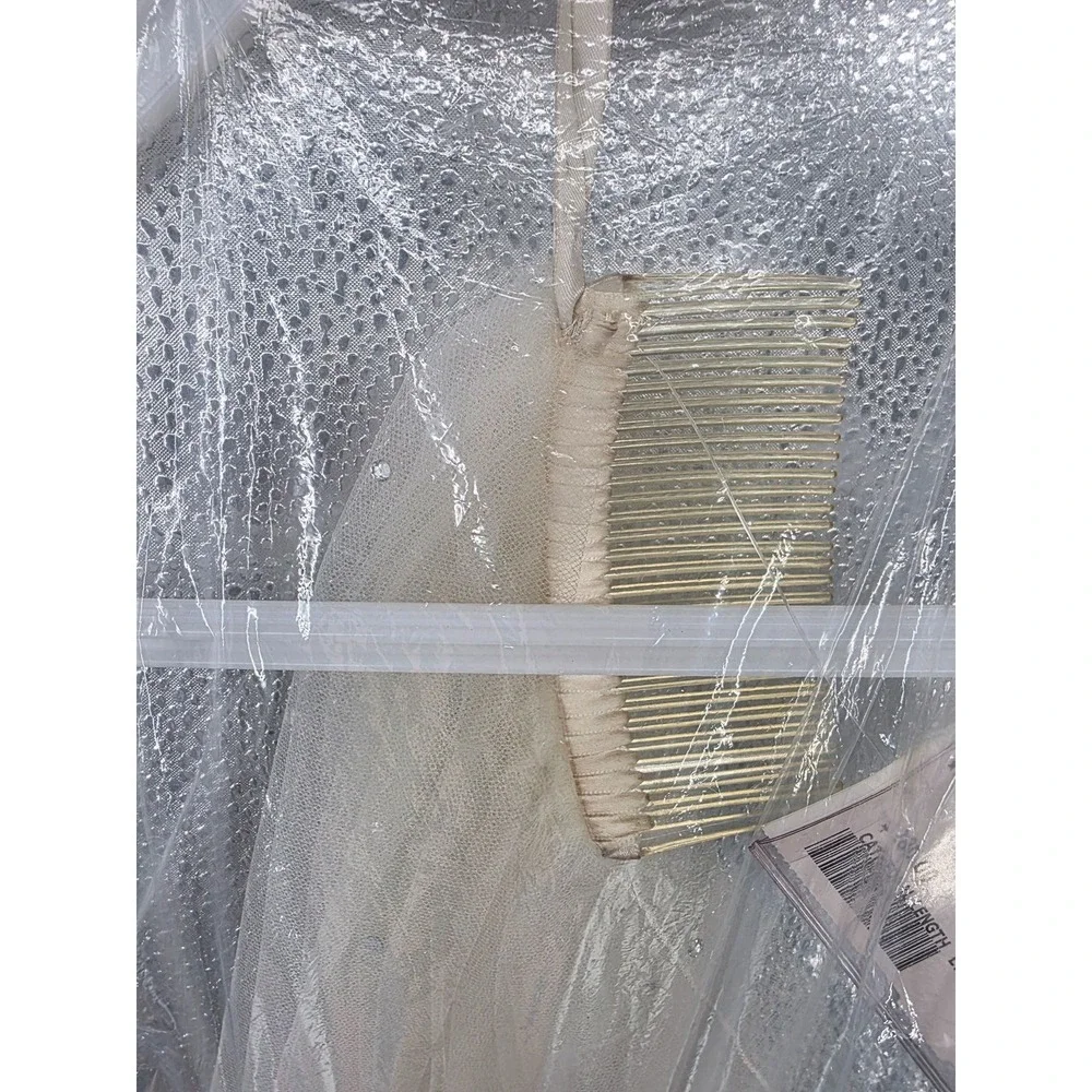 NWT Cathedral Wedding Veil Crystal Rhinestone‎ Ivory